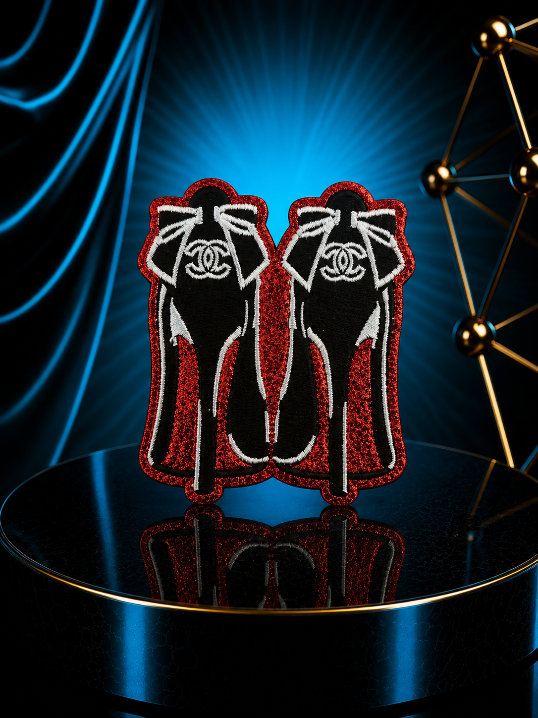 Red Glitter Shoe Patch