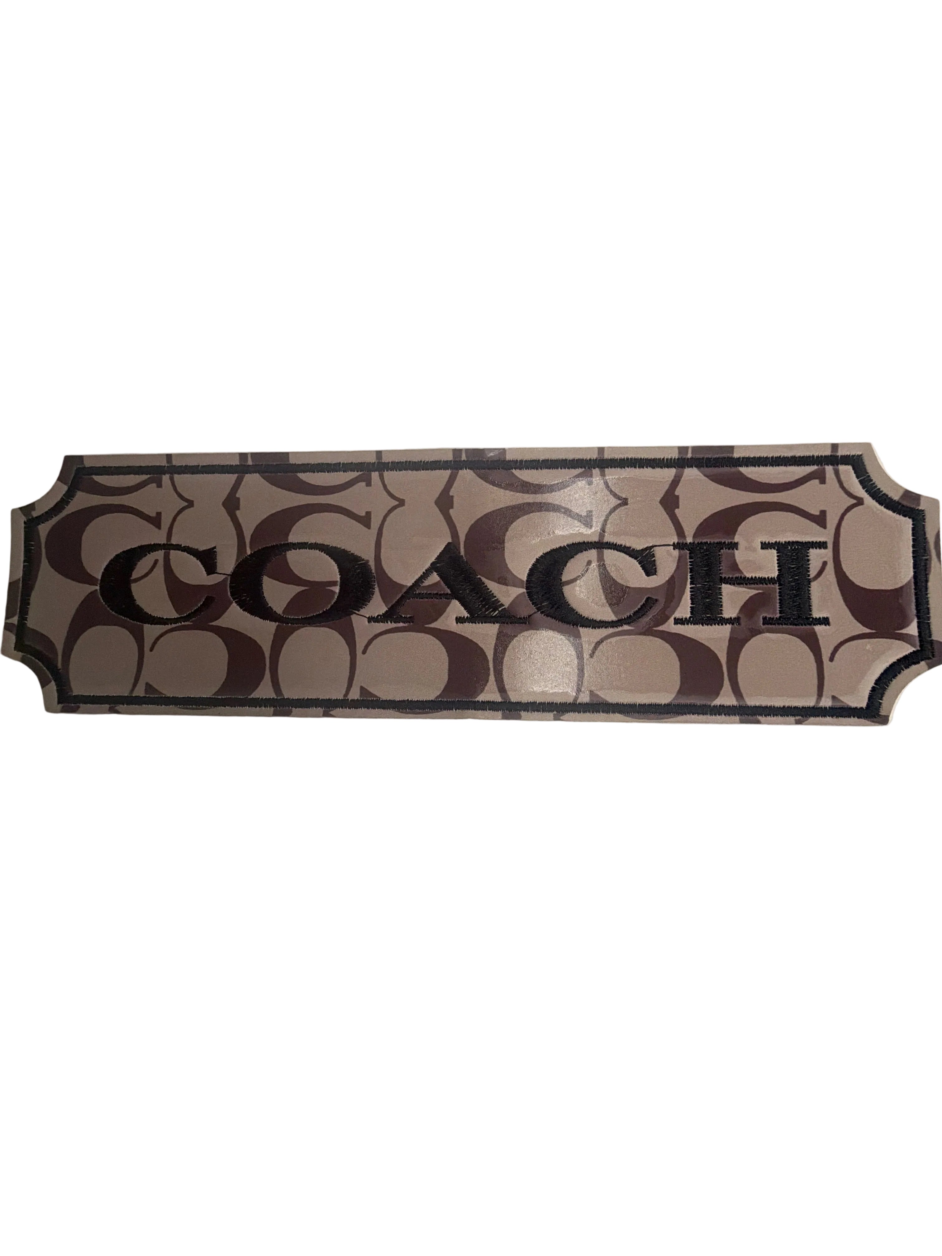 Large Brown and Tan Iron On Patch