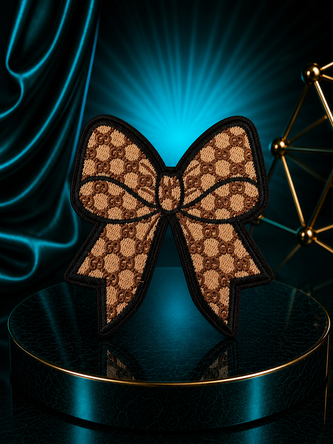 Bow Shaped Designer Iron On Patch