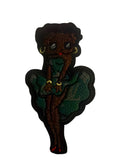 Lady in the green dress