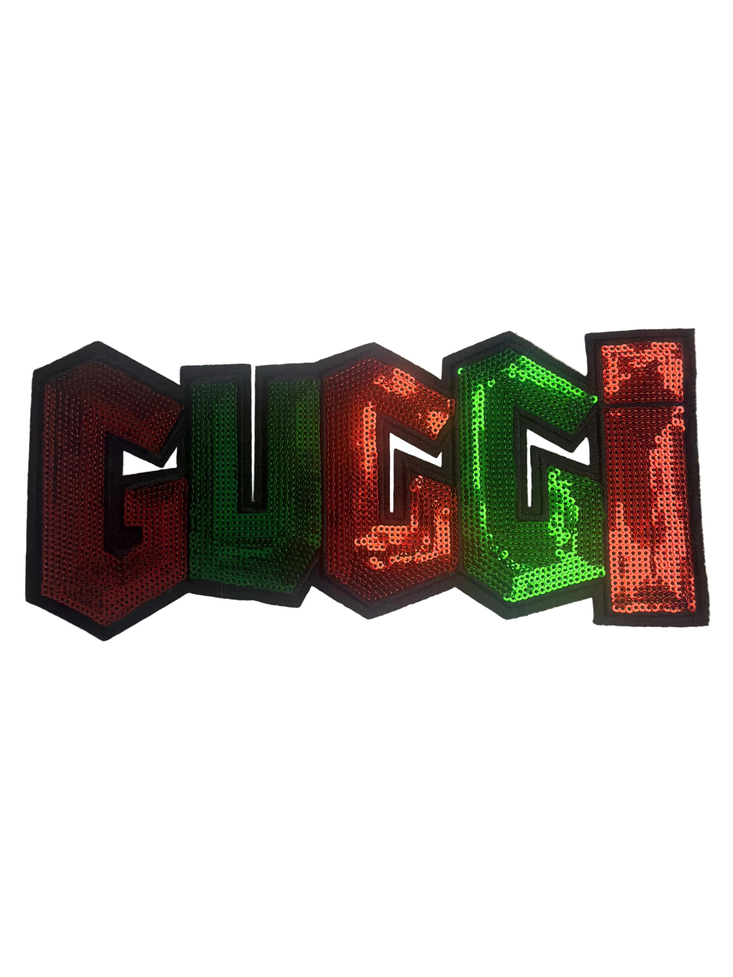 Sequin Red&Green Iron On Patch