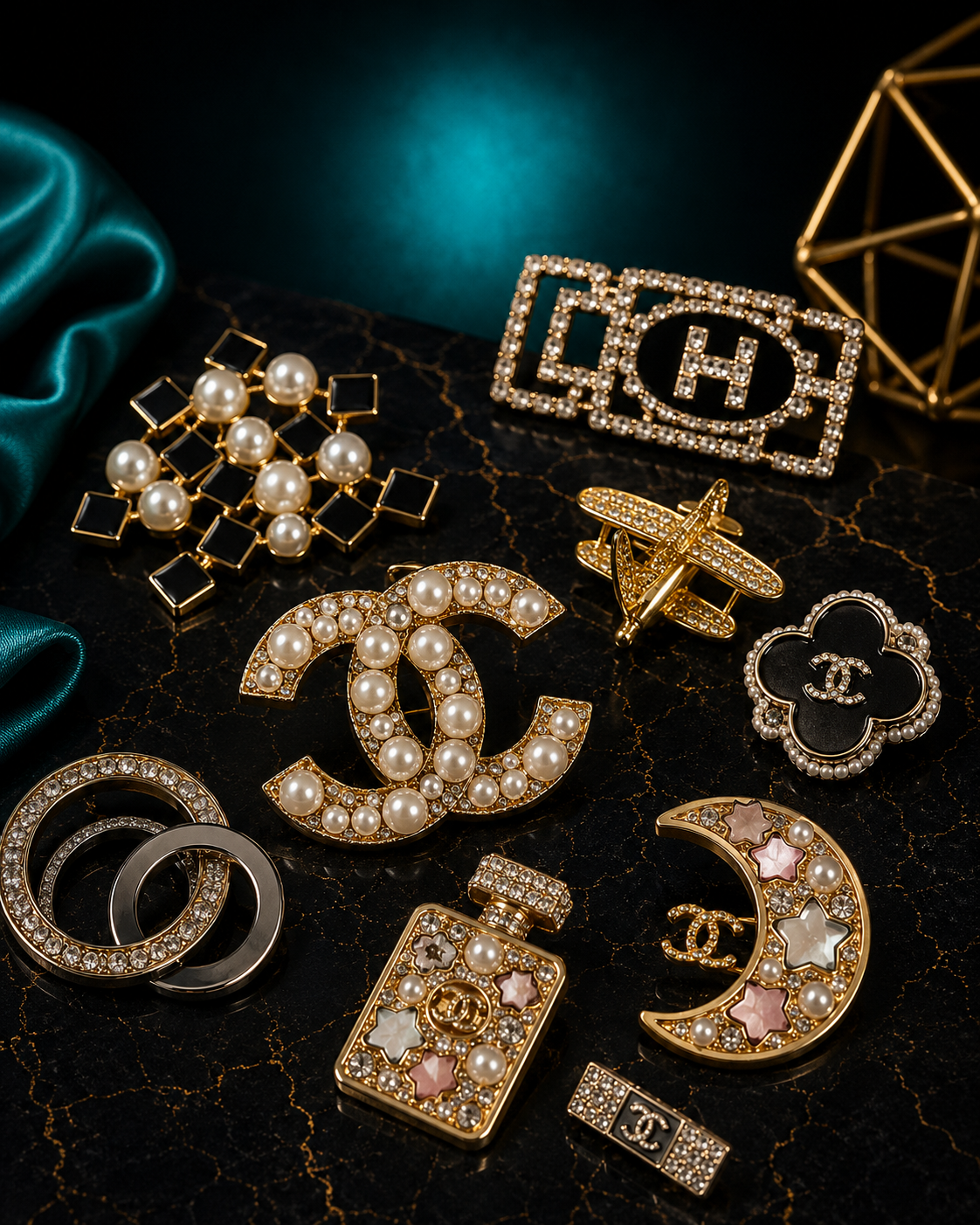 Brooches Golden & Silver