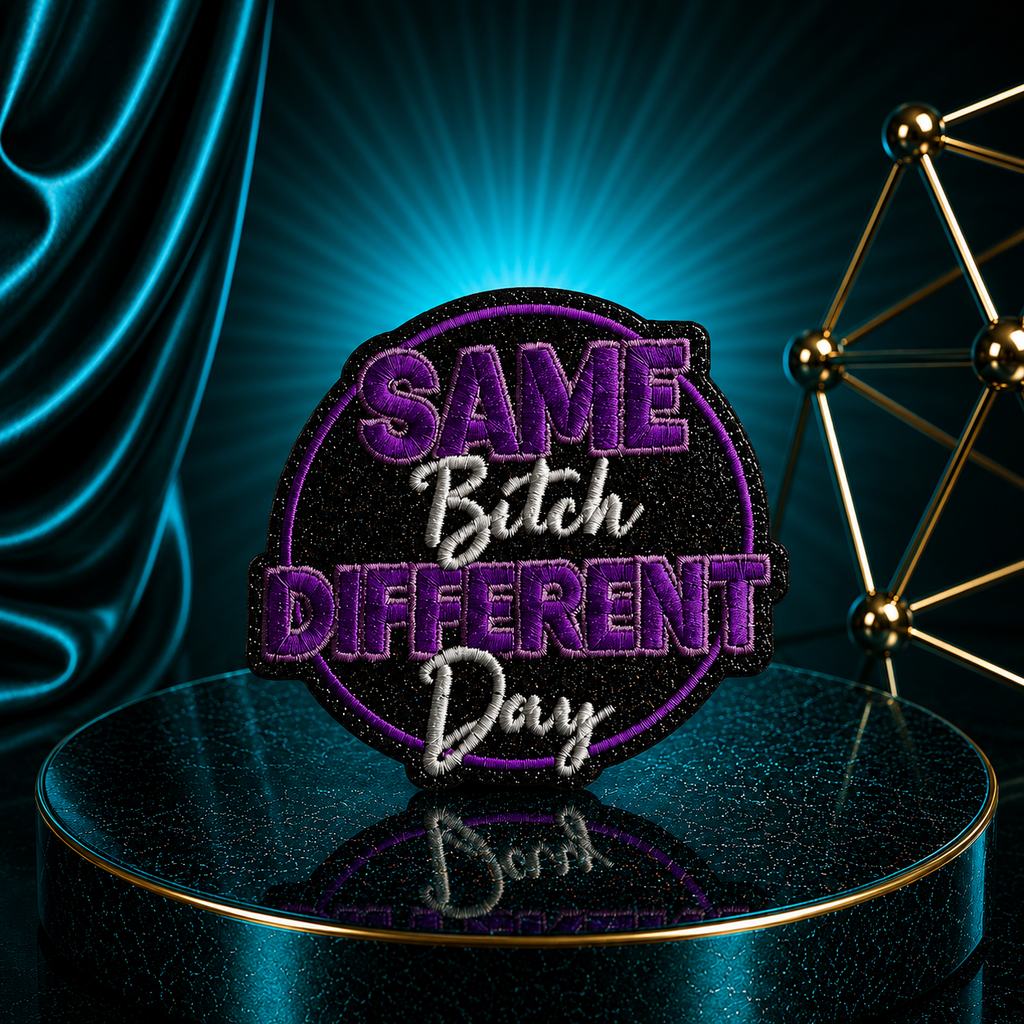 Same Bit$h Different Day Iron On Patch