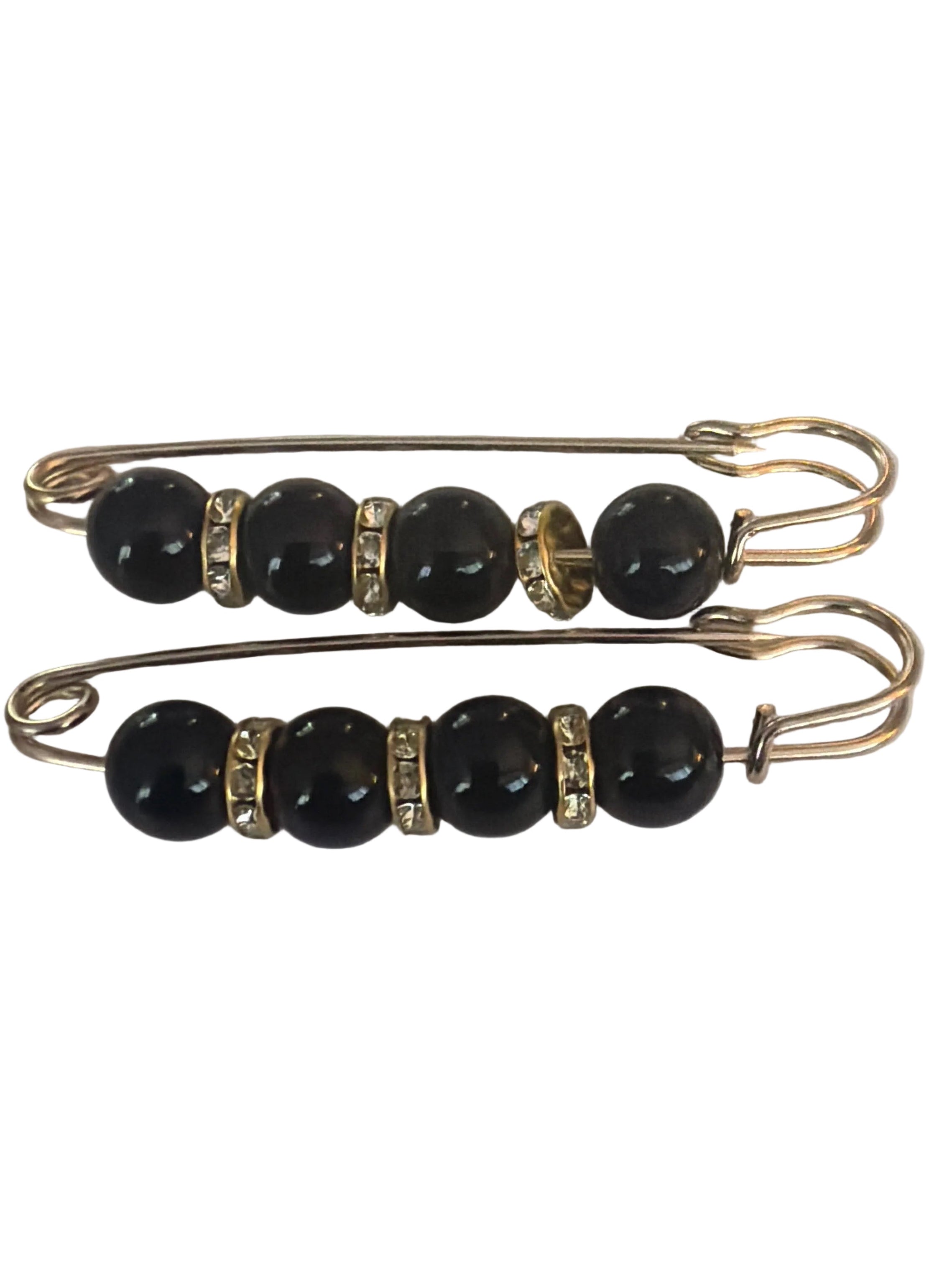 Beaded safety pins 2 pack