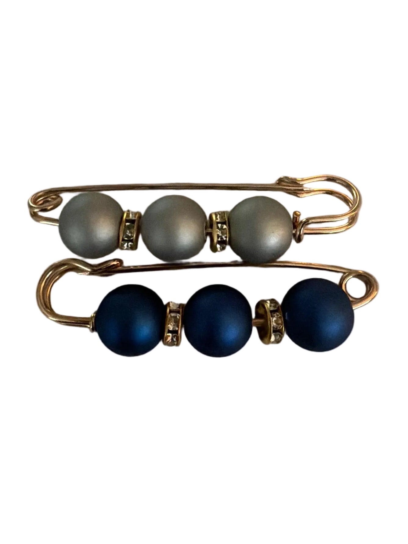 Beaded safety pins 2 pack