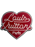 Chenille Heart Shaped Iron On Patch