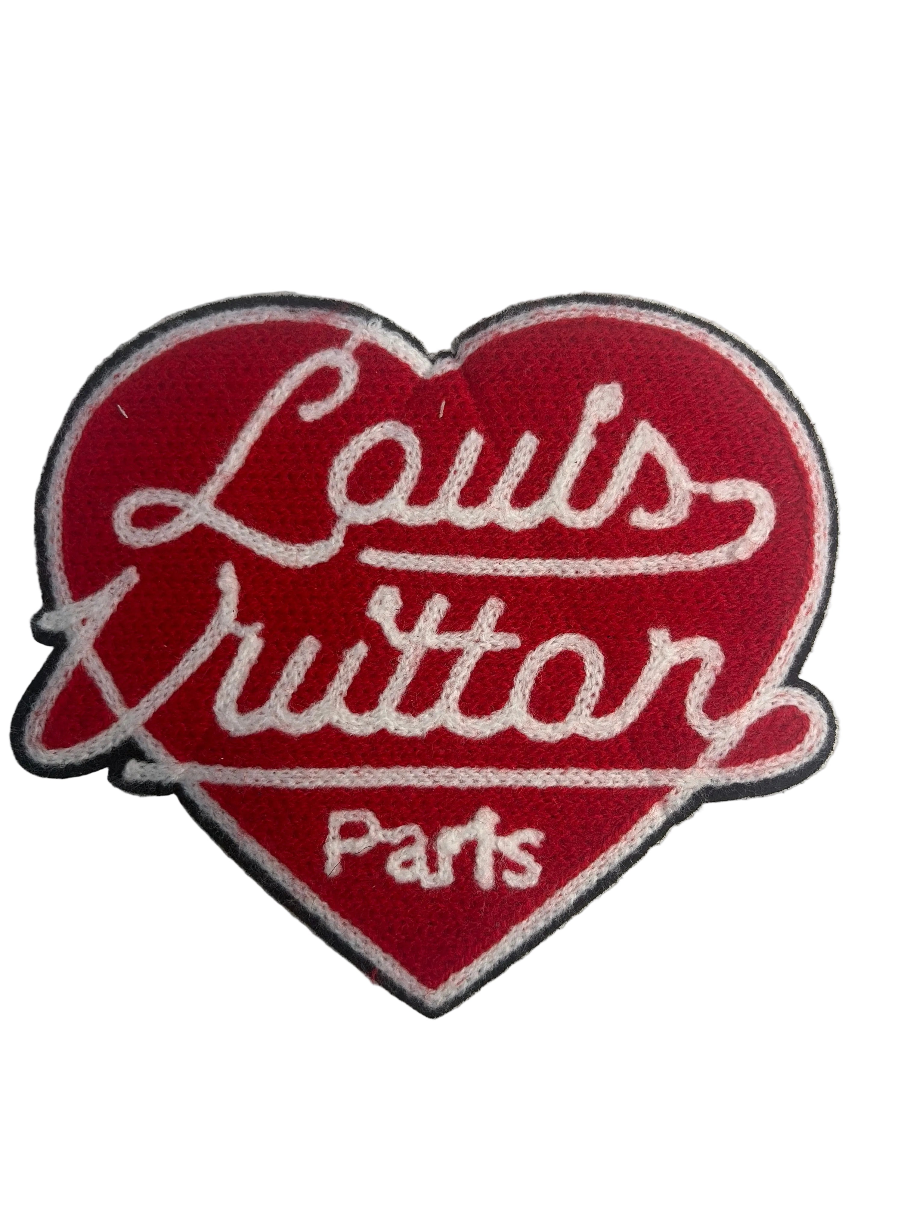 Chenille Heart Shaped Iron On Patch