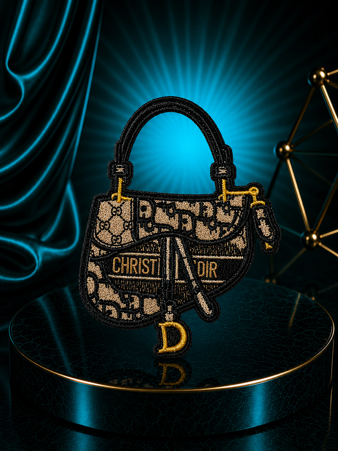 Designer Bag Shaped Iron On Patch