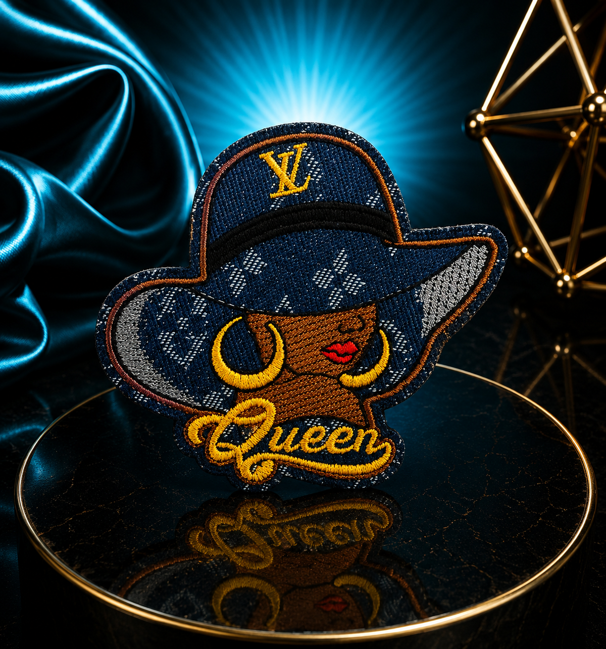 Denim Lady Iron On Patch