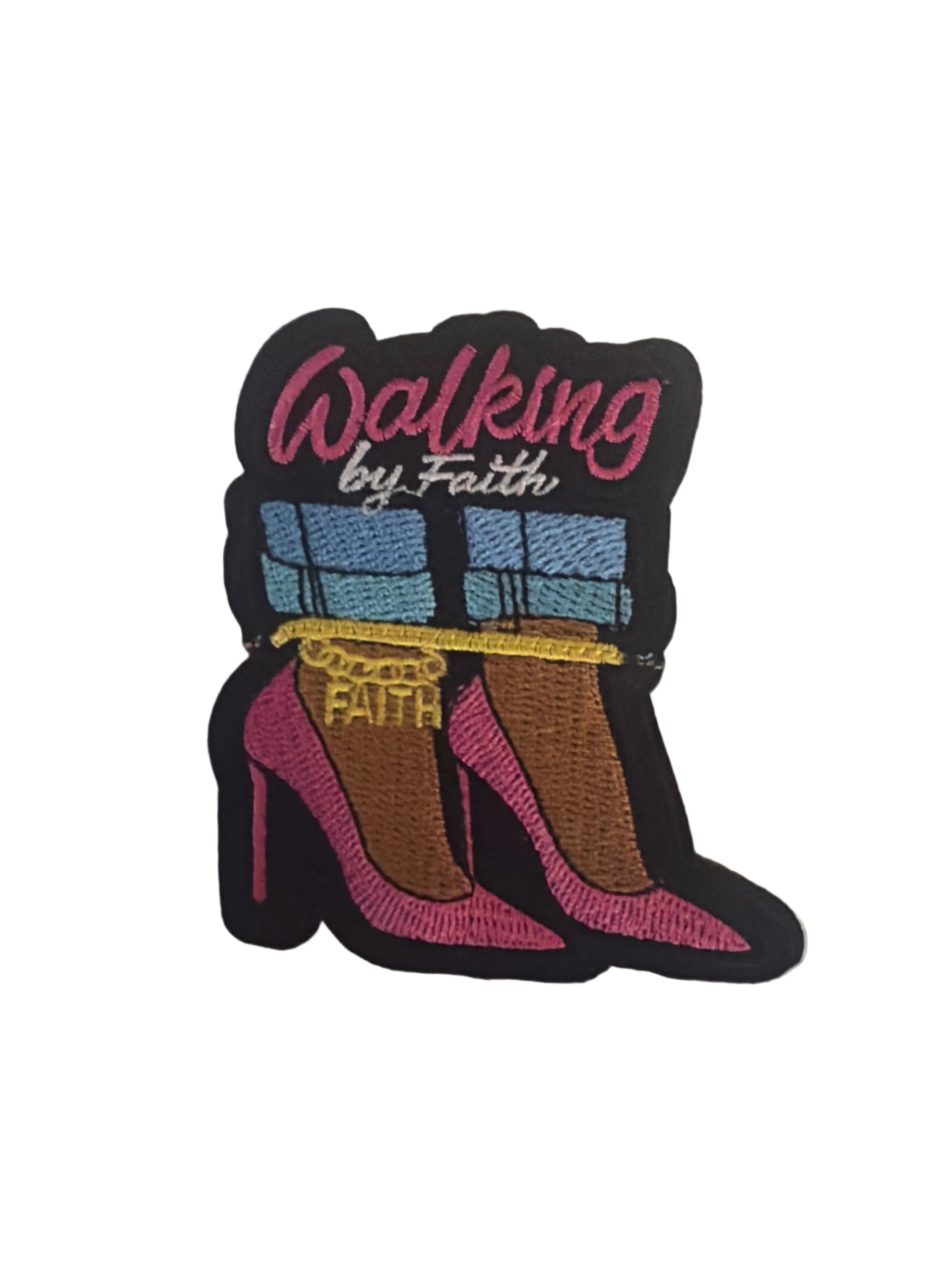Walking By Faith Iron On Patch