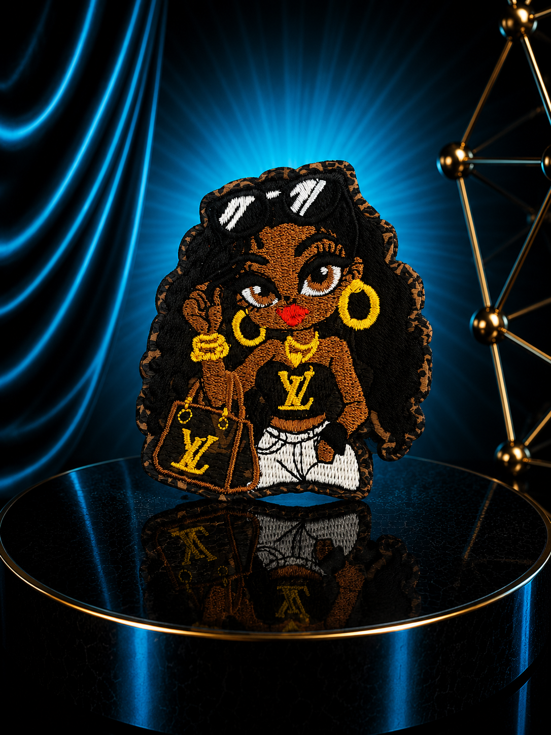 LV Designer Iron On Patch