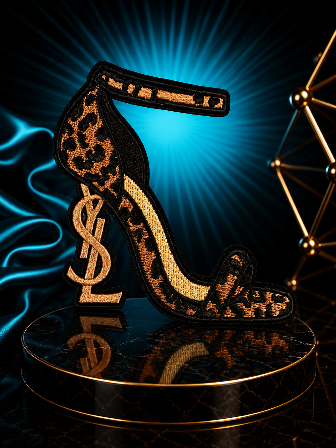 YSL Cheetah Heel Iron On Patch